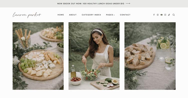 Download Lauren Kadence Child Food Blog Theme Now!