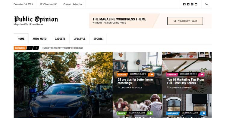 Download Public Opinion WordPress Magazine Theme Now!