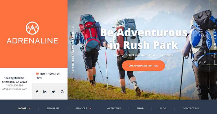 Download Adrenaline Sports Adventure WordPress Theme Now!