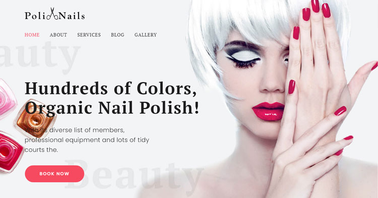 Download Poli Nails Nail Salon WordPress Theme Now!